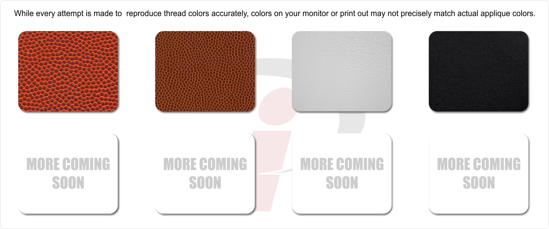 Textured Sports Applique Fabric Swatches